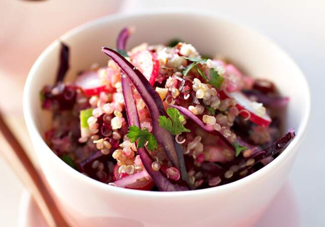 Salade rose au quinoa 
