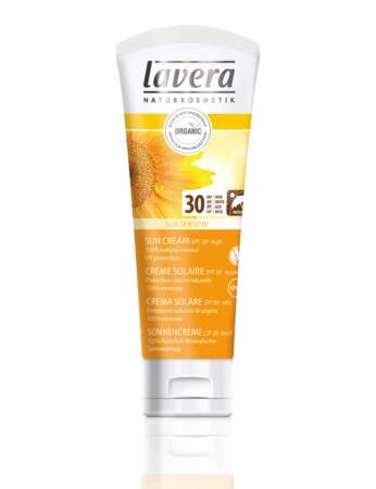 Crème solaire Peaux Sensibles SPF 30, 12,99 €, Lavera