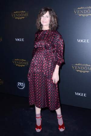Fashion week : Valérie Lemercier en robe graphique 