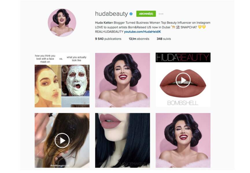 La blogueuse Huda Beauty (@hudabeauty)