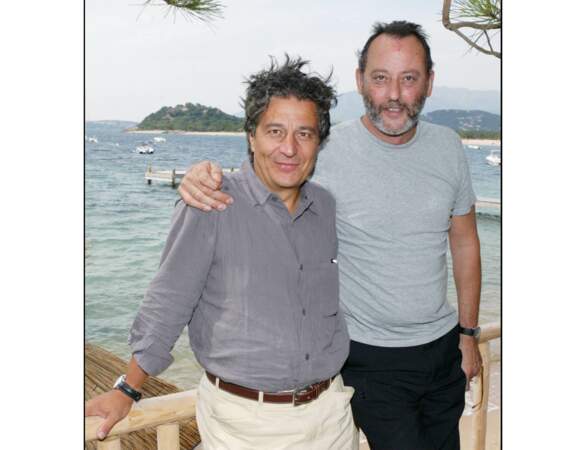 Christian Clavier au côté de Jean Reno en Corse en 2004