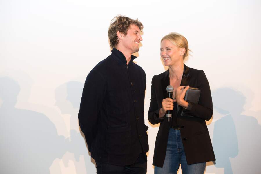 Virginie Efira et Niels Schneider lors de la présentation du film "Un amour impossible" en Belgique, septembre 2018