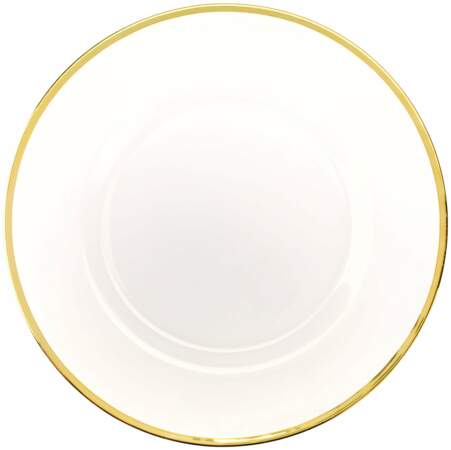 Assiette plate liseré doré