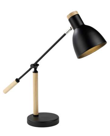 Lampe de bureau noir et or pour étudiant