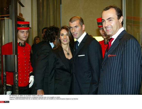 Zinédine Zidane et sa femme Véronique : 2003