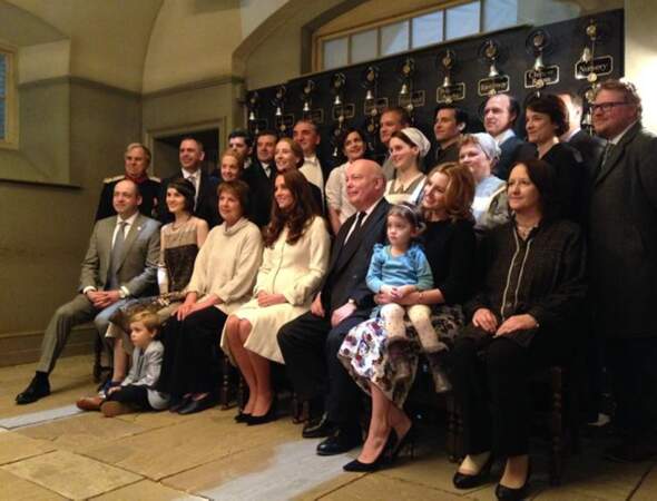 Kate Middleton aux côtés de tous les acteurs de Downton Abbey