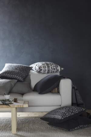 Ambiance canapé et coussins IKEA