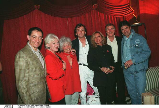 Véronique Sanson, Pierre Palmade et des amis au concert de Catherine Lara à l'Olympia le 13 juin 1996.