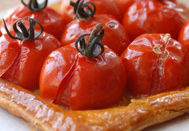 Tarte fine aux tomates cerise
