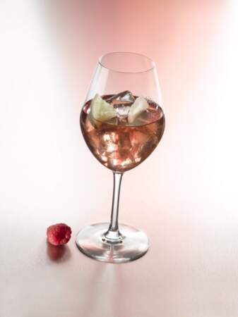 Cocktail Wine Caïpi, à la crème de framboise L'Héritier Guyot