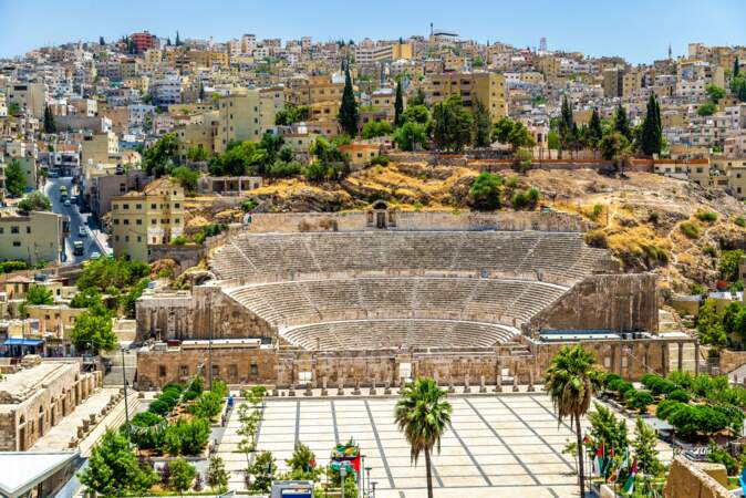 Vue sur le théâtre romain d'Amman