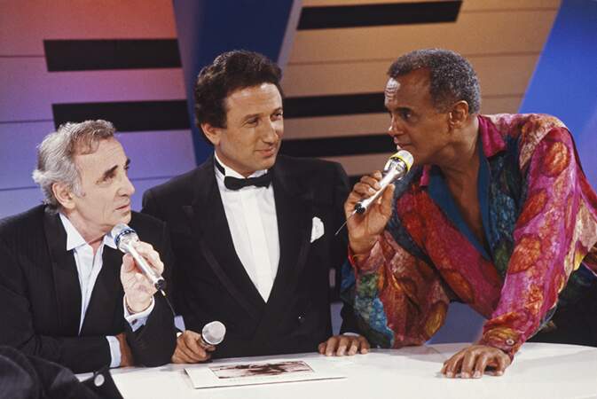 ...avec Harry Belafonte sur le plateau de l'émission Champs Elysées avec Michel Drucker dans les années 80.