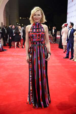 Cate Blanchett : robe colorée