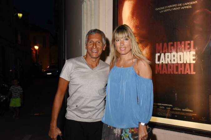 Nagui et Mélanie Page à la première du film "Carbone" à Saint-Tropez en 2017.