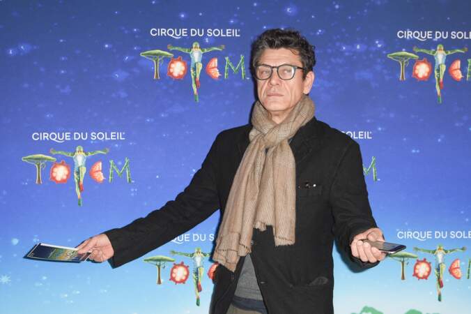 Marc Lavoine à la première du spectacle "Totem" du Cirque du Soleil à Paris le 30 octobre 2018.