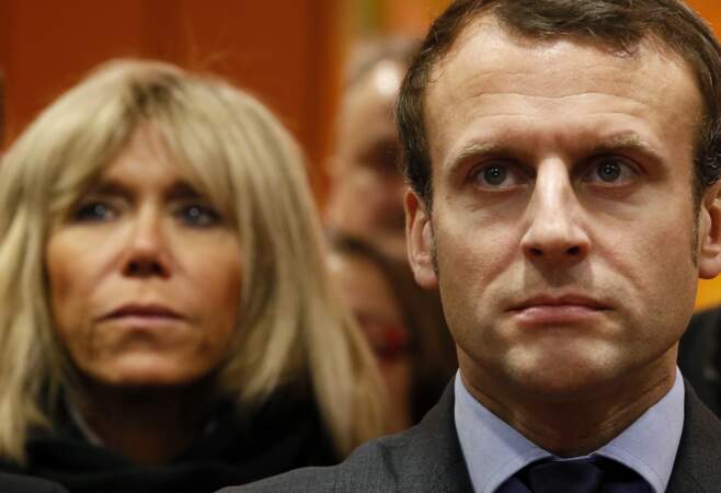 Emmanuel et  Brigitte Macron en 2016.