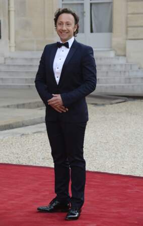 Stéphane Bern à l'Élysée pour un dîner en l'honneur de la reine Elizabeth II en 2014