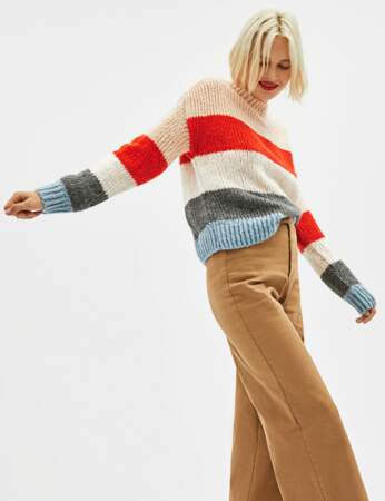 Gros pull : colorblock