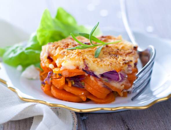 Gratin de carottes confites au parmesan