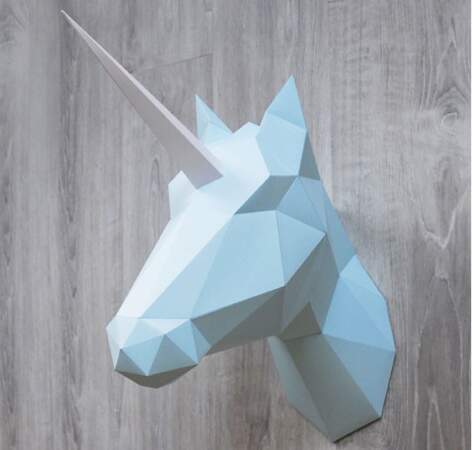 Trophée origami licorne