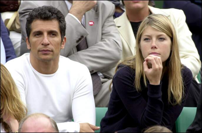 Nagui à Rolland Garros en mai 2001 en compagnie de Mélanie Page.