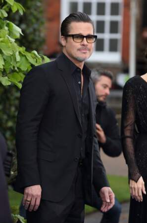 Brad Pitt à Londres pour le film "Maléfique" en 2014.