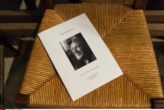 Livret de messe, lors des funérailles du chanteur Michel Delpech