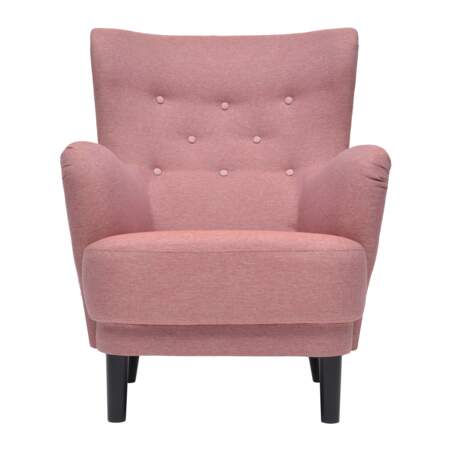 fauteuil rose poudré