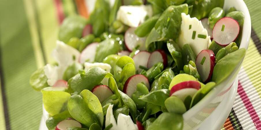 Salade végétarienne printanière