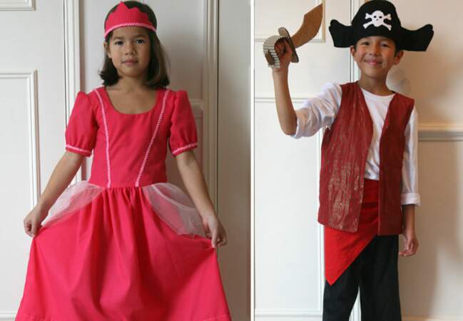 Un déguisement de princesse et de pirate