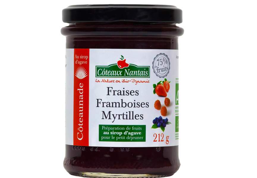Fruits à tartiner Coteaunade Fraise Framboise Myrtilles