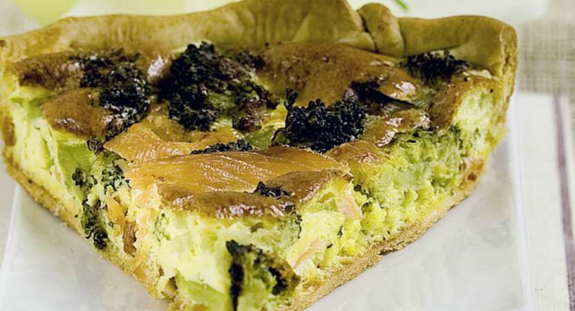 Tarte saumon-brocolis