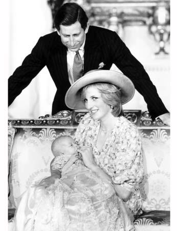 Charles et Diana, le jour du baptême de William le 4 août 1982