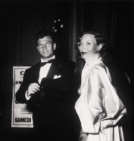 En 1951 au bras de l'acteur Henry Vidal, son second mari, qu'elle a rencontré sur le tournage du péplum "Fabiola"