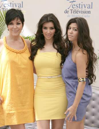 Kris Jenner, Kim Kardashian et Kourtney Kardashian en 2008