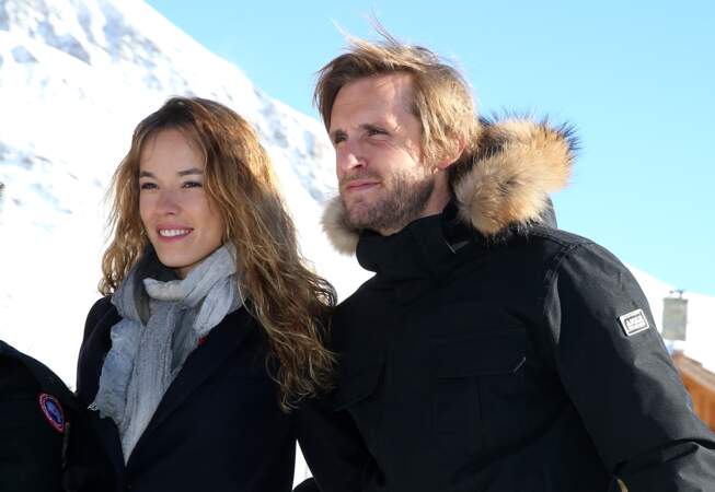 Philippe Lacheau et Elodie Fontan lors du photocall de "Babysitting 2" à l'Alpes d'Huez en janvier 2016.