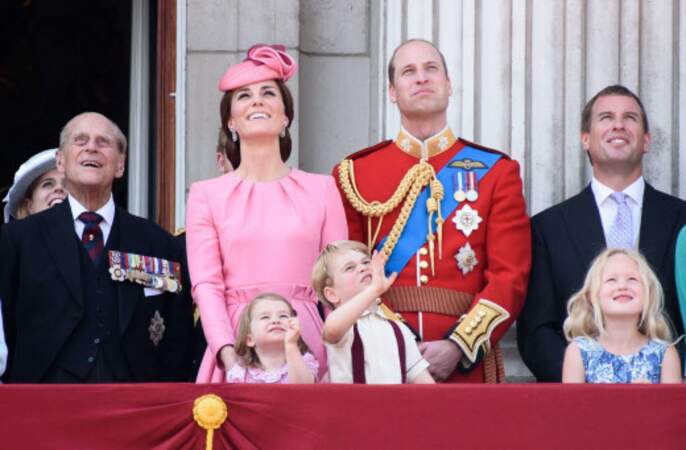 La famille royale réunie pour admirer la parade "Trooping the colour"