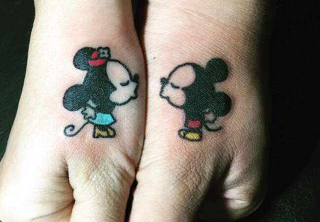 Tatouages couple Mickey et Minnie 