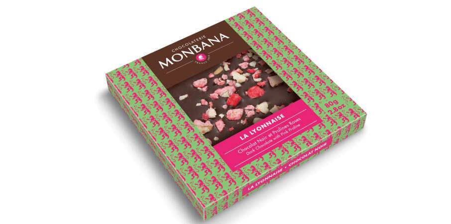 Chocolat noir et praline rose Monbana