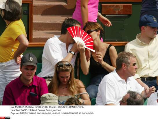 Julien Courbet et son épouse Catherine, discrets à Roland-Garros