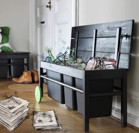 Un banc de tri design et pratique IKEA
