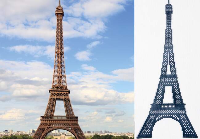 La Tour Eiffel au point de croix