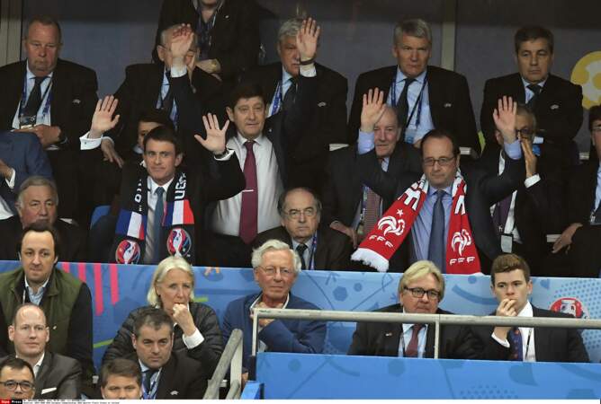 François Hollande et Manuel Valls supporters de la France, évidemment !