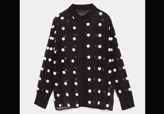 Nouveautés Zara : la blouse à pois