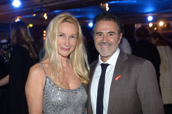 José Garcia et sa femme Isabelle Doval à la soirée du Dîner de la mode pour le Sidaction le 24 janvier 2013.