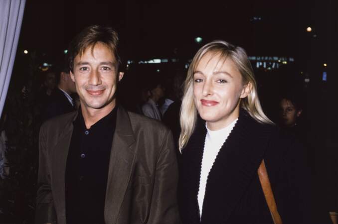 Patrick Sabatier et sa femme Isabelle à Paris en octobre 1988.