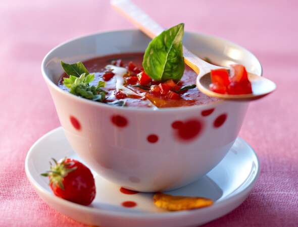 Soupe tomates et fraises