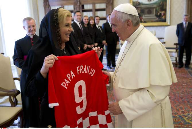 Kolinda Grabar-Kitarović et le pape François 