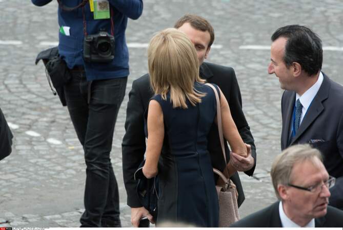 Emmanuel Macron et Brigitte Macron lors du 14 juillet 2016