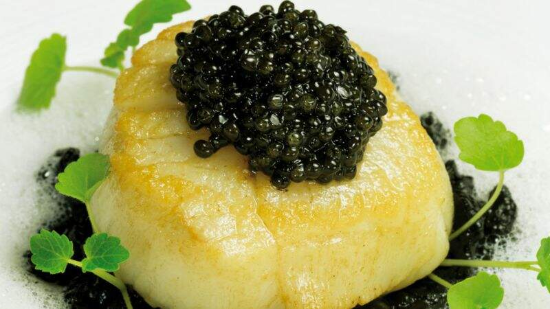 Saint-Jacques, risotto et caviar de Philippe Etchebest